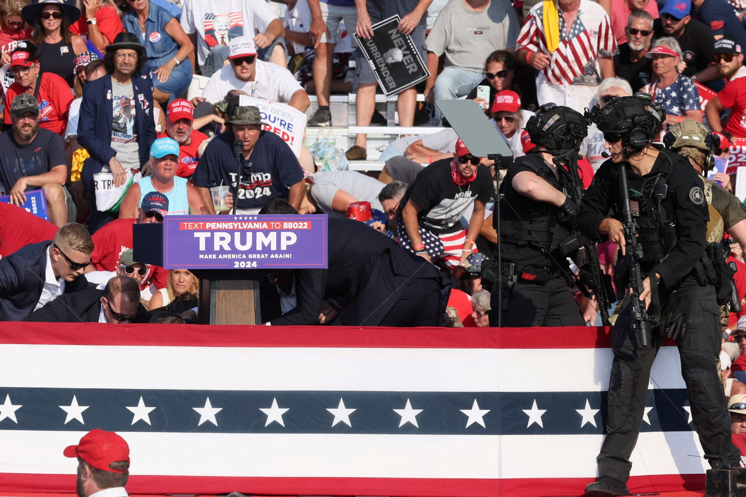 Armed Officer Encounters Trump Assassination Suspect